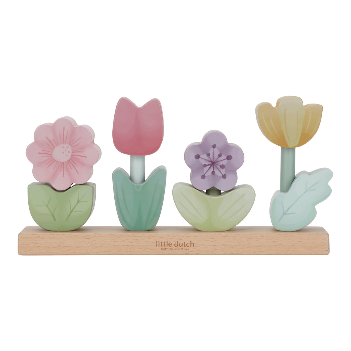 Wooden Stacking Flower Puzzle