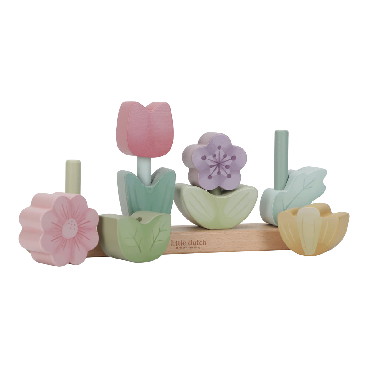 Wooden Stacking Flower Puzzle