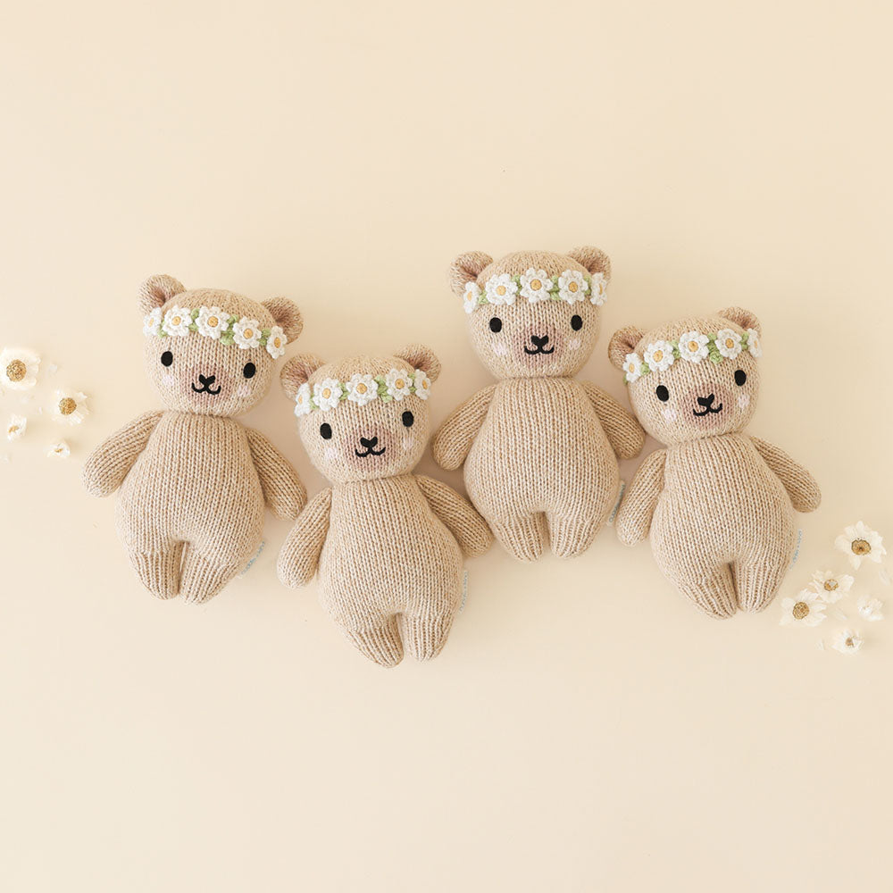 Baby honey bear | Ivory floral