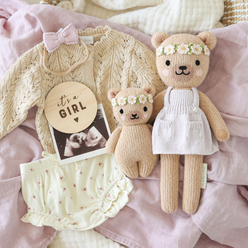 Baby honey bear | Ivory floral