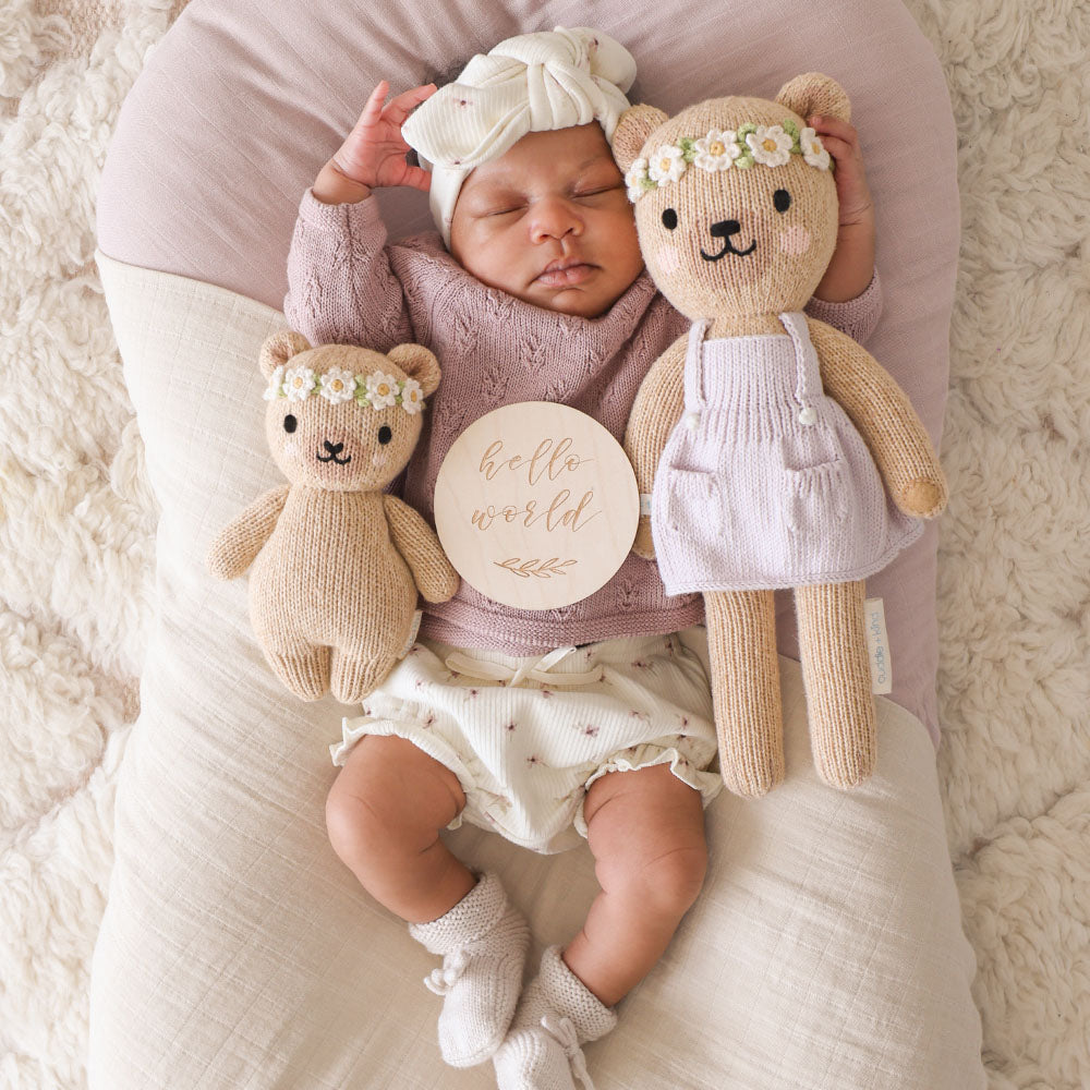 Baby honey bear | Ivory floral