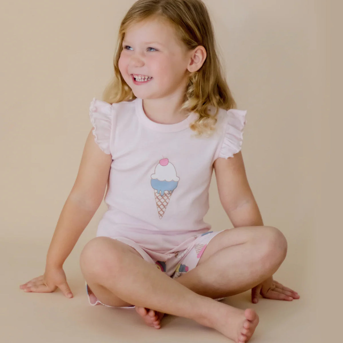 Ice Cream Frill Sleeve Pyjamas