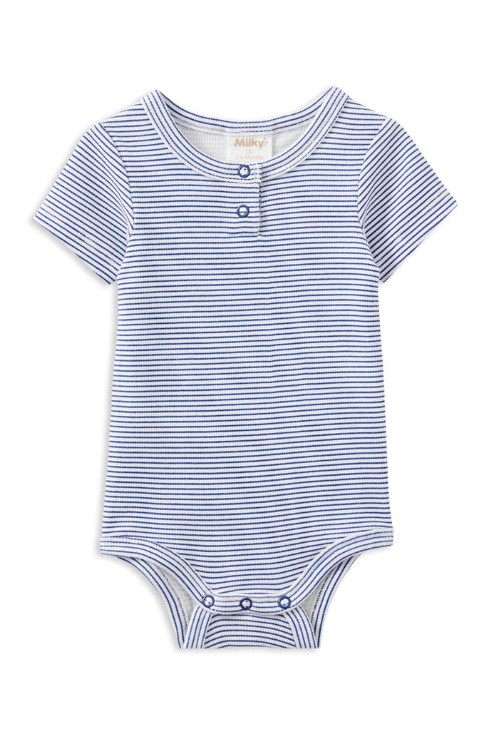 Boys Blue Rib Bubbysuit