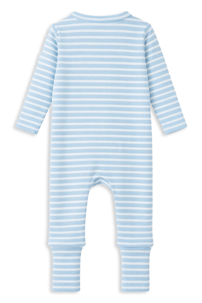 Mist Stripe Zip Romper