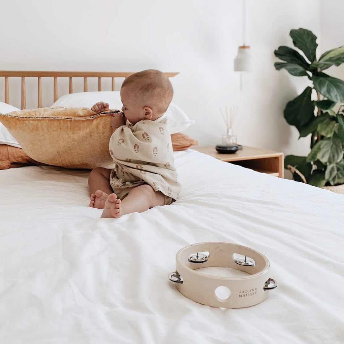Jaclyn & Matisse | Wooden Tambourine