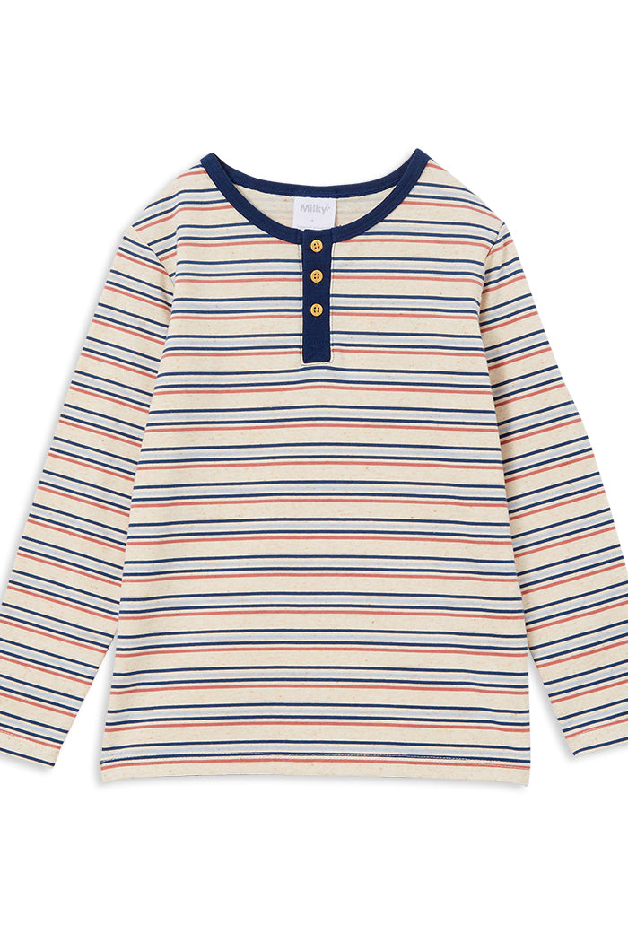 Natural Stripe Henley