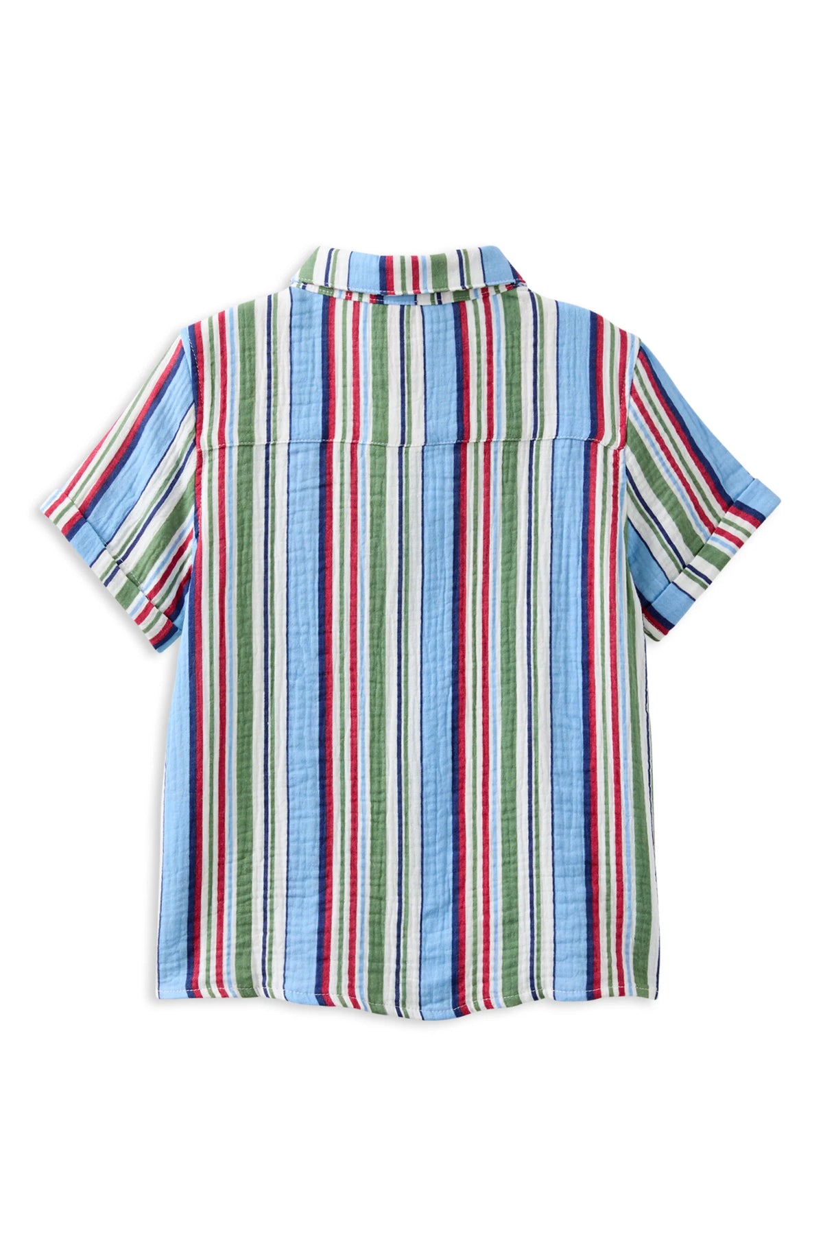 Boys Crinkle Stripe Shirt