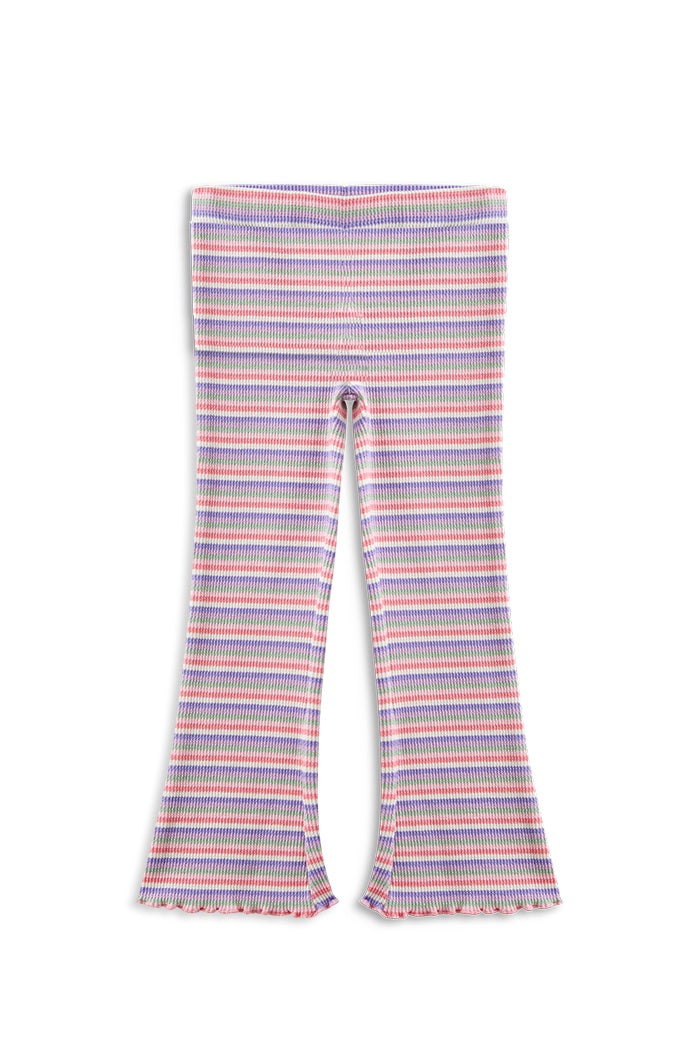 Stripe Waffle Flared Legging