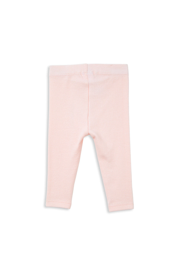Powder Pink Rib Baby Pant