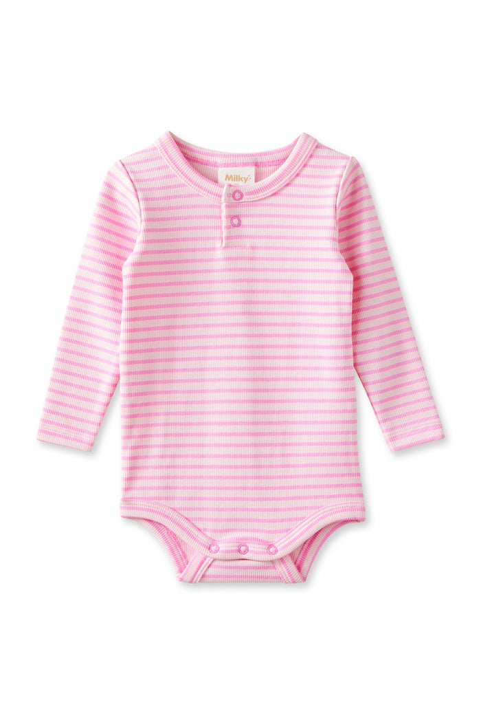 Tickled Pink Stripe Bubbysuit