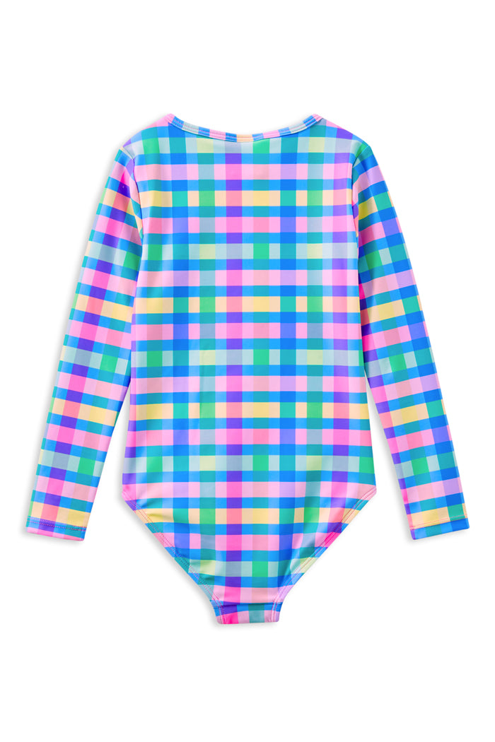 Picnic Check Long Sleeve Swimsuit | Baby