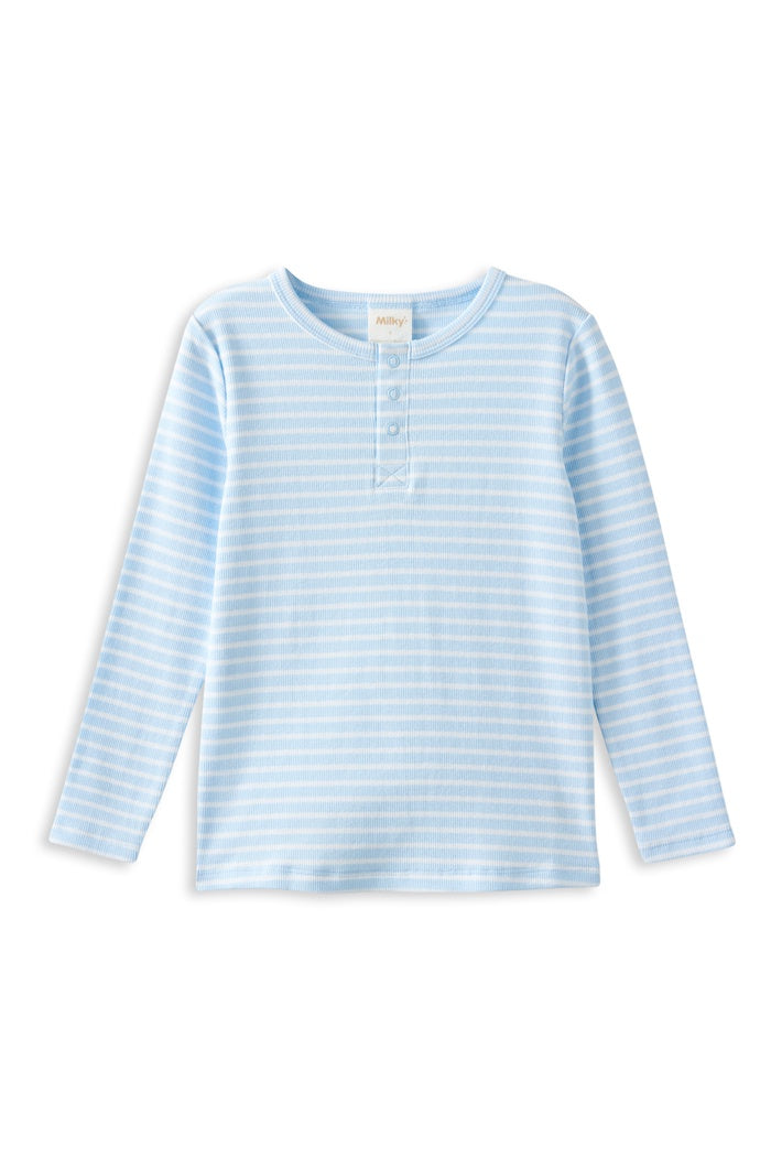 Mist Stripe Henley