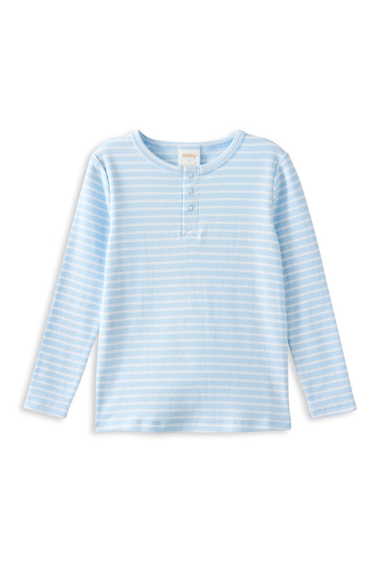 Mist Stripe Henley