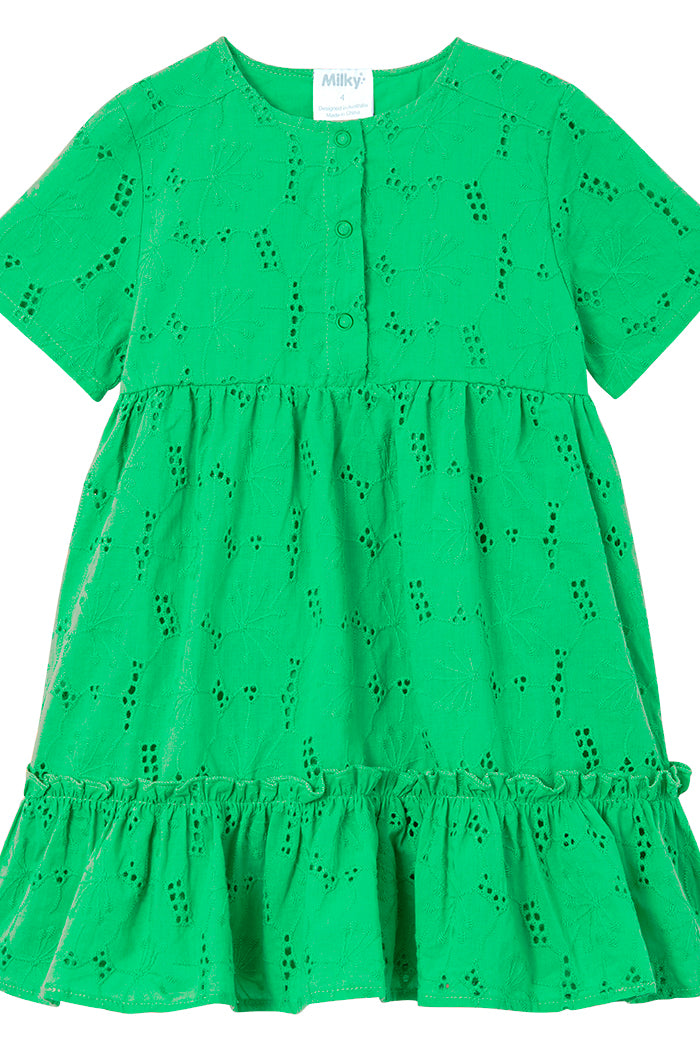 Green Broderie Dress