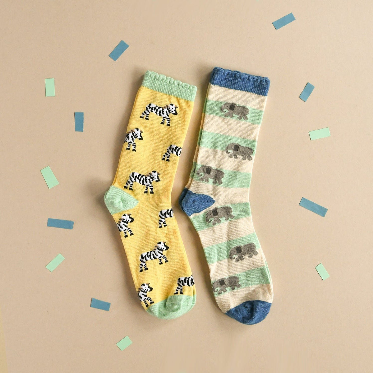 Safari Fun 2 Pack Socks | 3-5 YRS