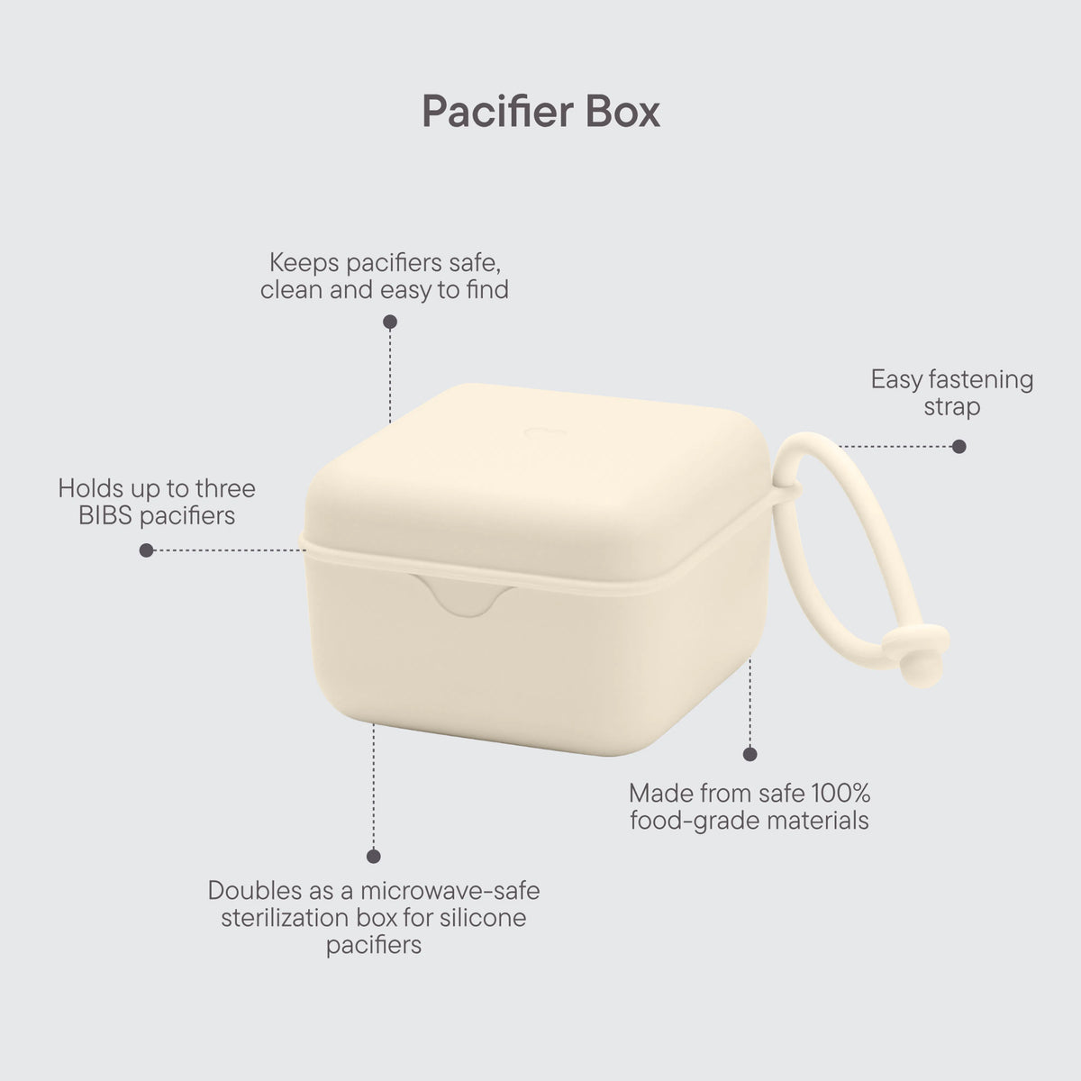 BIBS Pacifier Box | Plum
