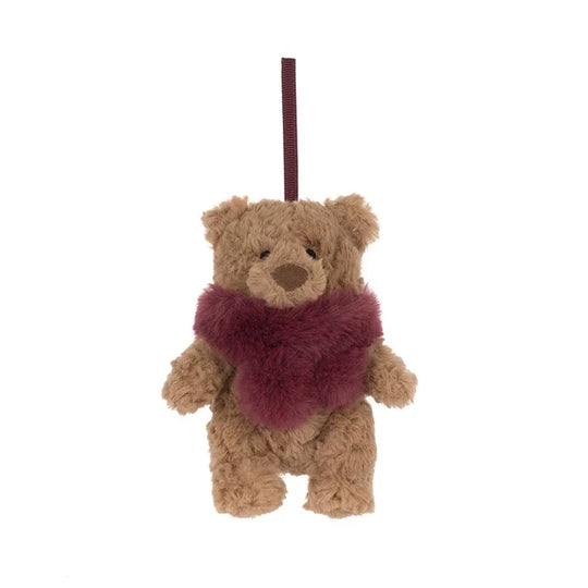 Bartholomew Bear Jnr Winter Warmer Decoration | Red