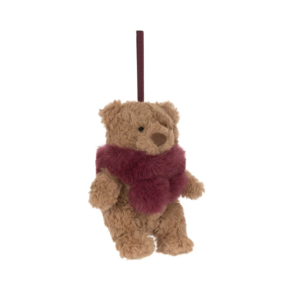 Bartholomew Bear Jnr Winter Warmer Decoration | Red