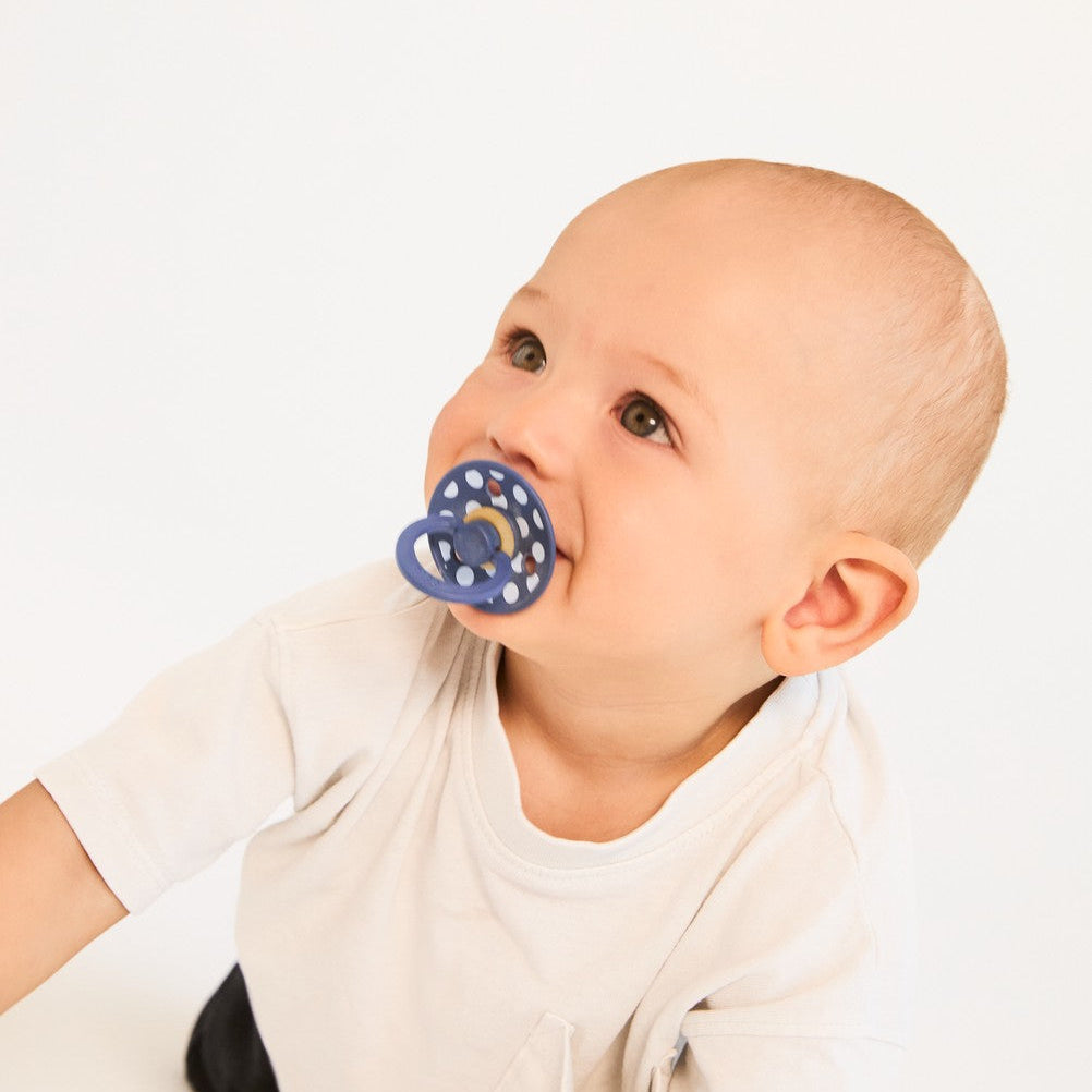 BIBS | Studio Collection | Polka | Baby Blue/Steel Blue