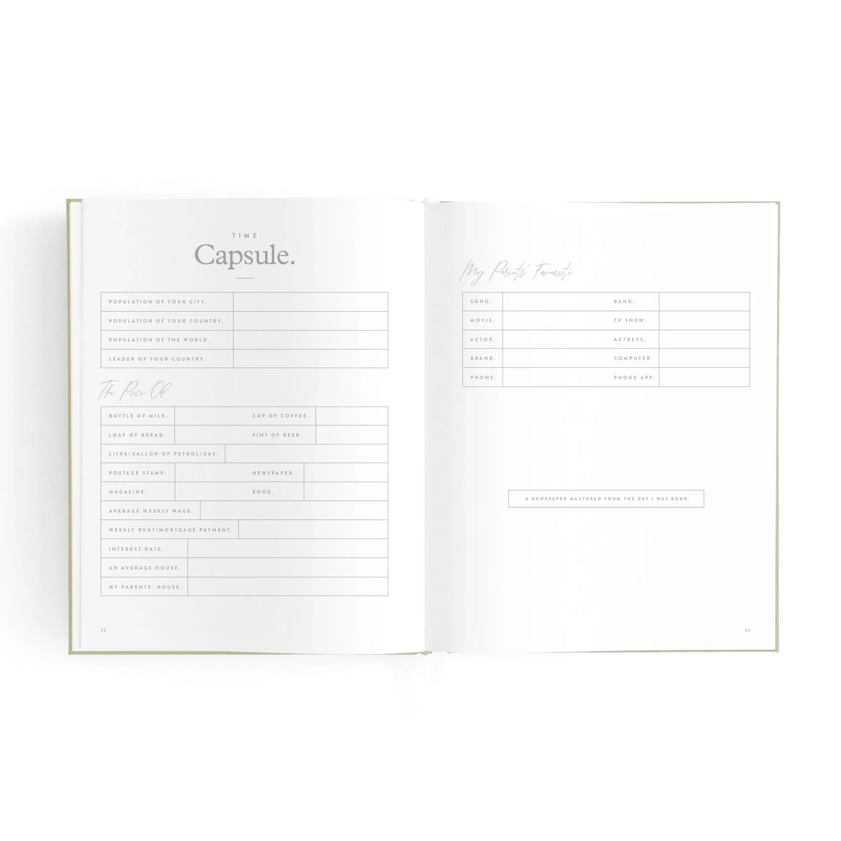 Mini Baby Book | Sage