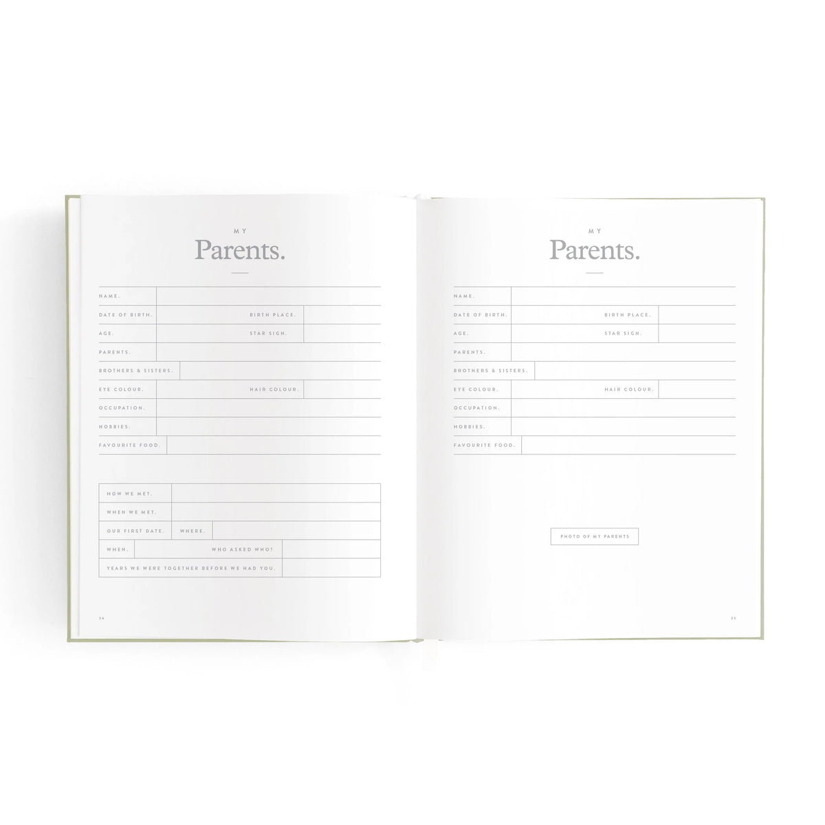 Mini Baby Book | Sage