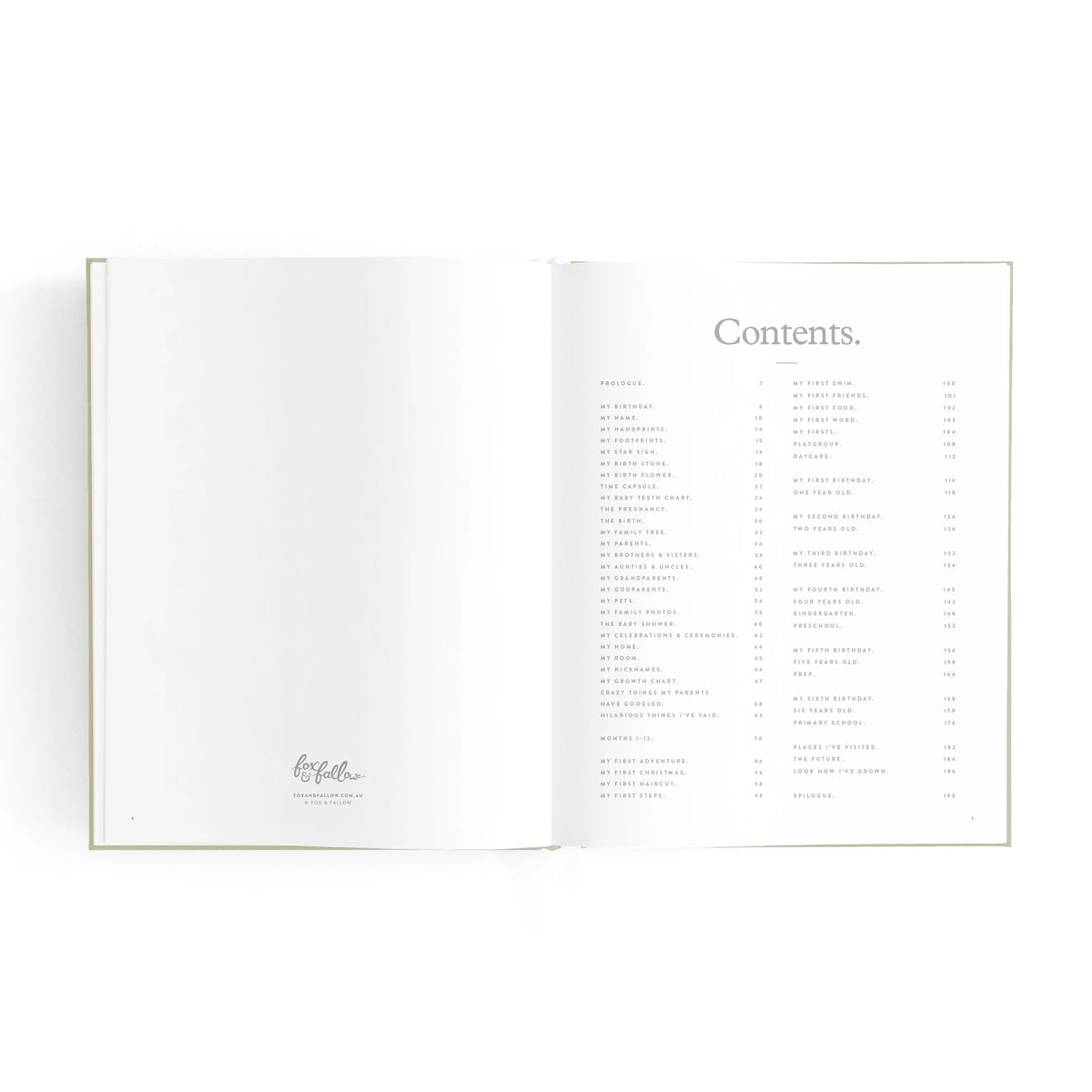 Mini Baby Book | Sage