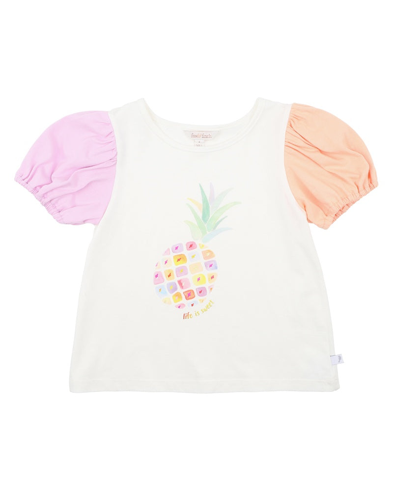 Candy Blossom Pineapple Tee | 3-5