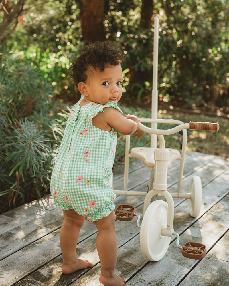 Grow Wild EMB Check Romper