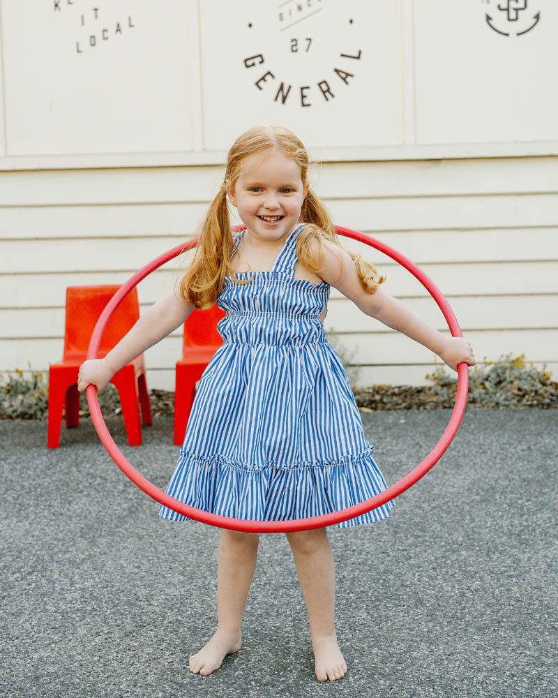 Summer Vacay Blue Stripe Dress