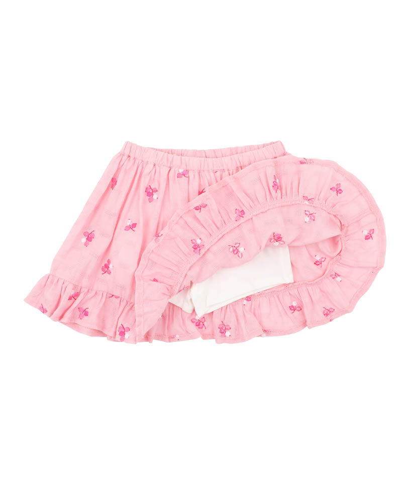 Summer Vacay EMB Skirt w inbuilt Short