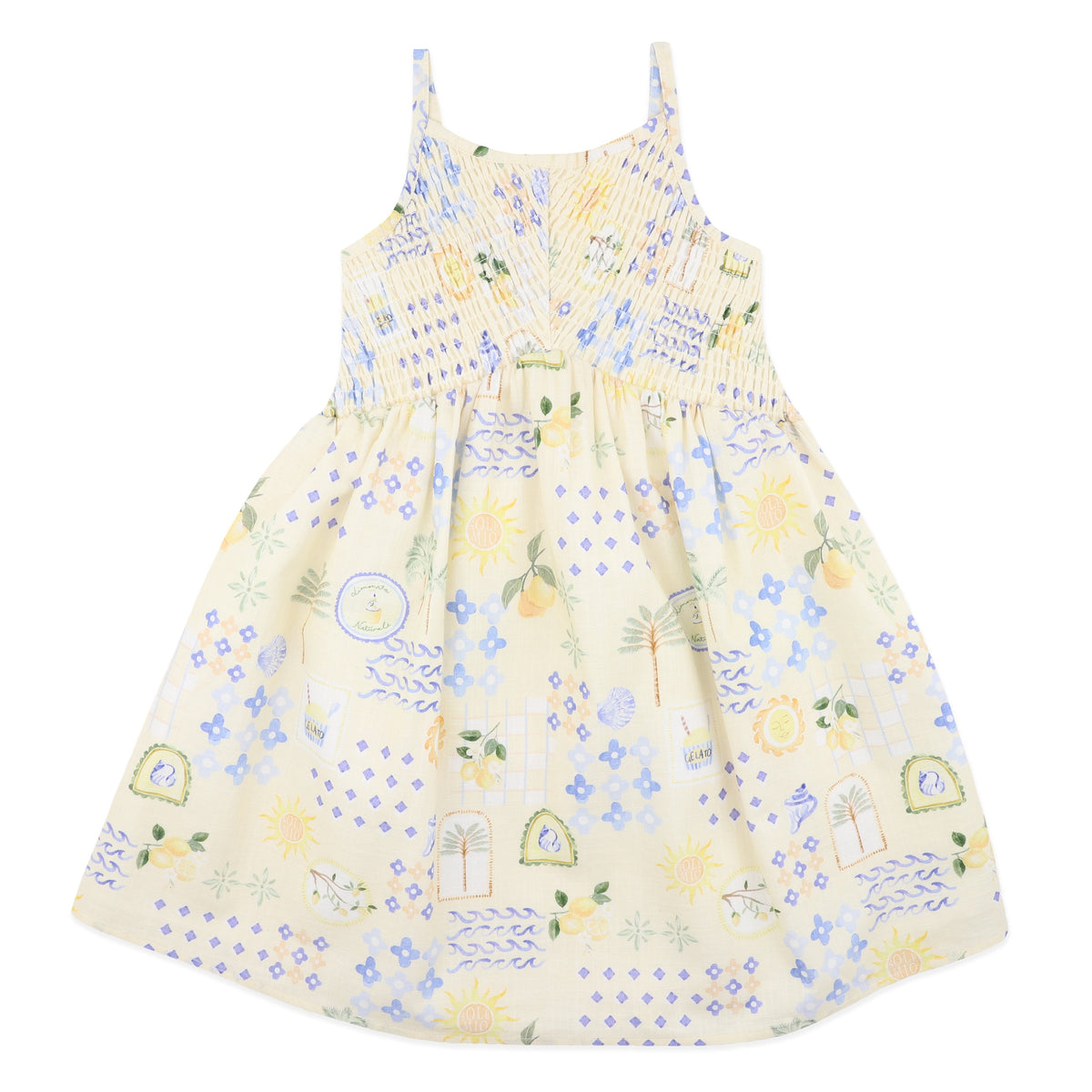 PICCOLINA SHIRRED DRESS 3-7Y