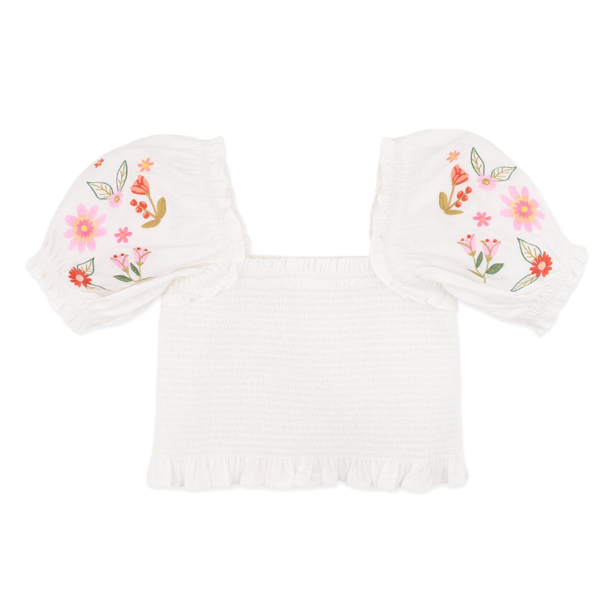 PARADISO EMBROIDERED SHIRRED TOP 3-7Y