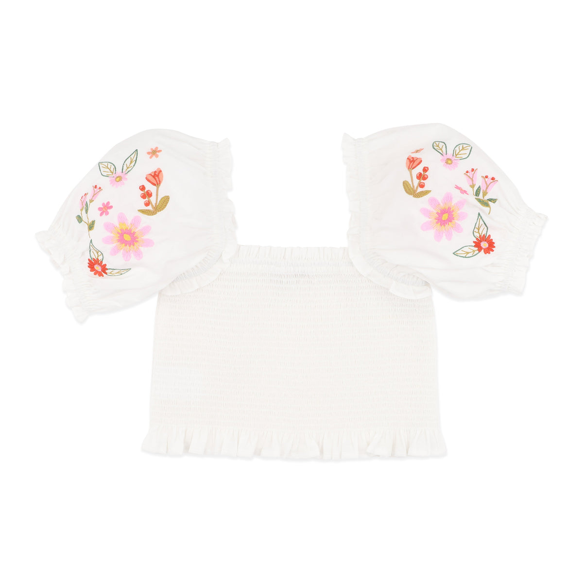 PARADISO EMBROIDERED SHIRRED TOP 3-7Y