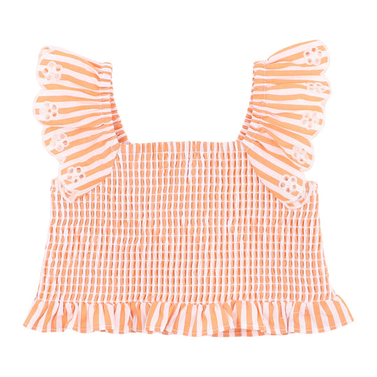 PARADISO STRIPE SHIRRED TOP 3-7Y