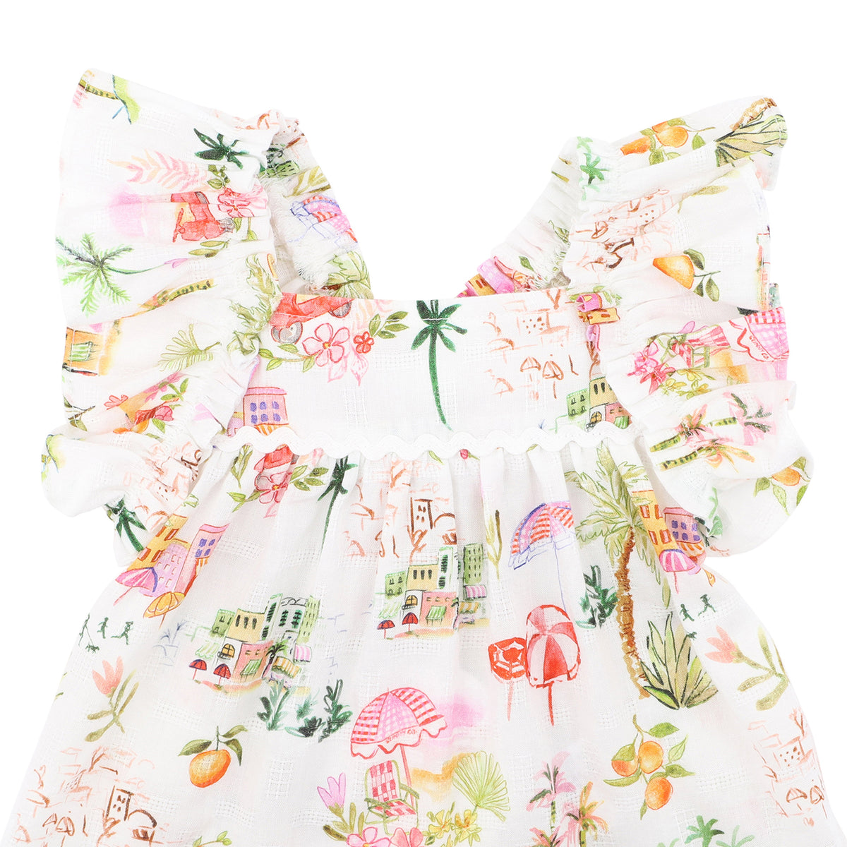 PARADISO PRINT FRILL TOP