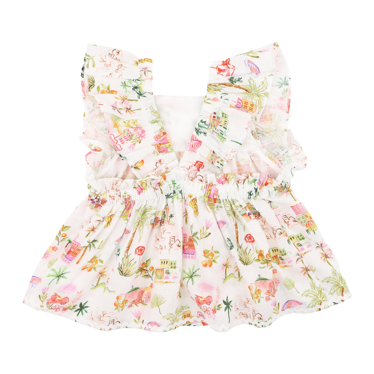 PARADISO PRINT FRILL TOP