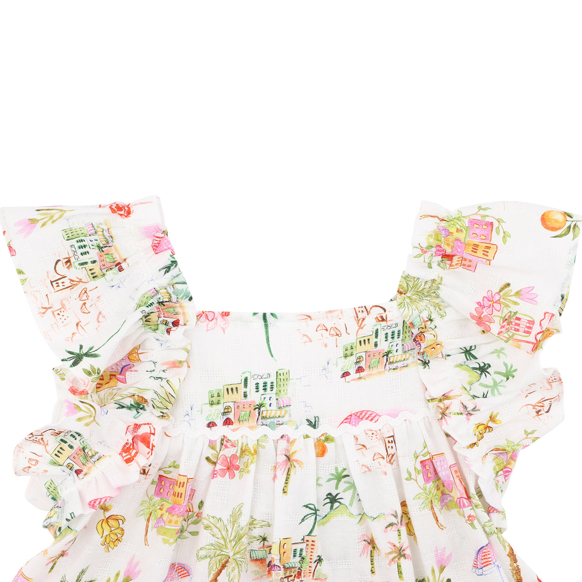 PARADISO PRINT FRILL TOP
