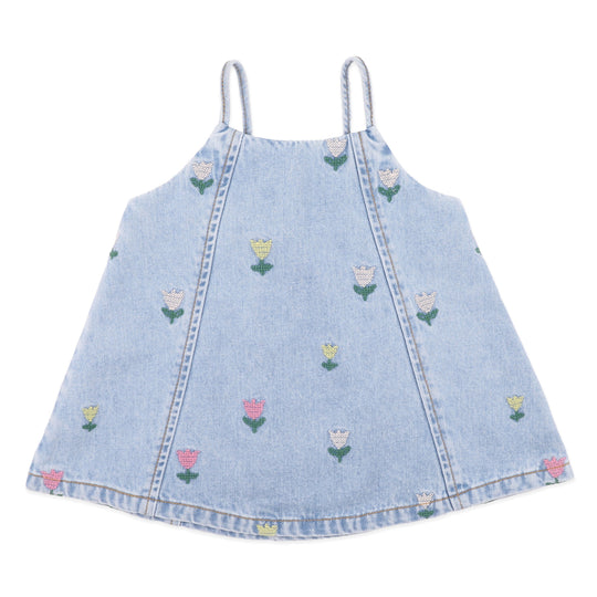 SUNDAE DENIM TULIP DRESS 3-7Y