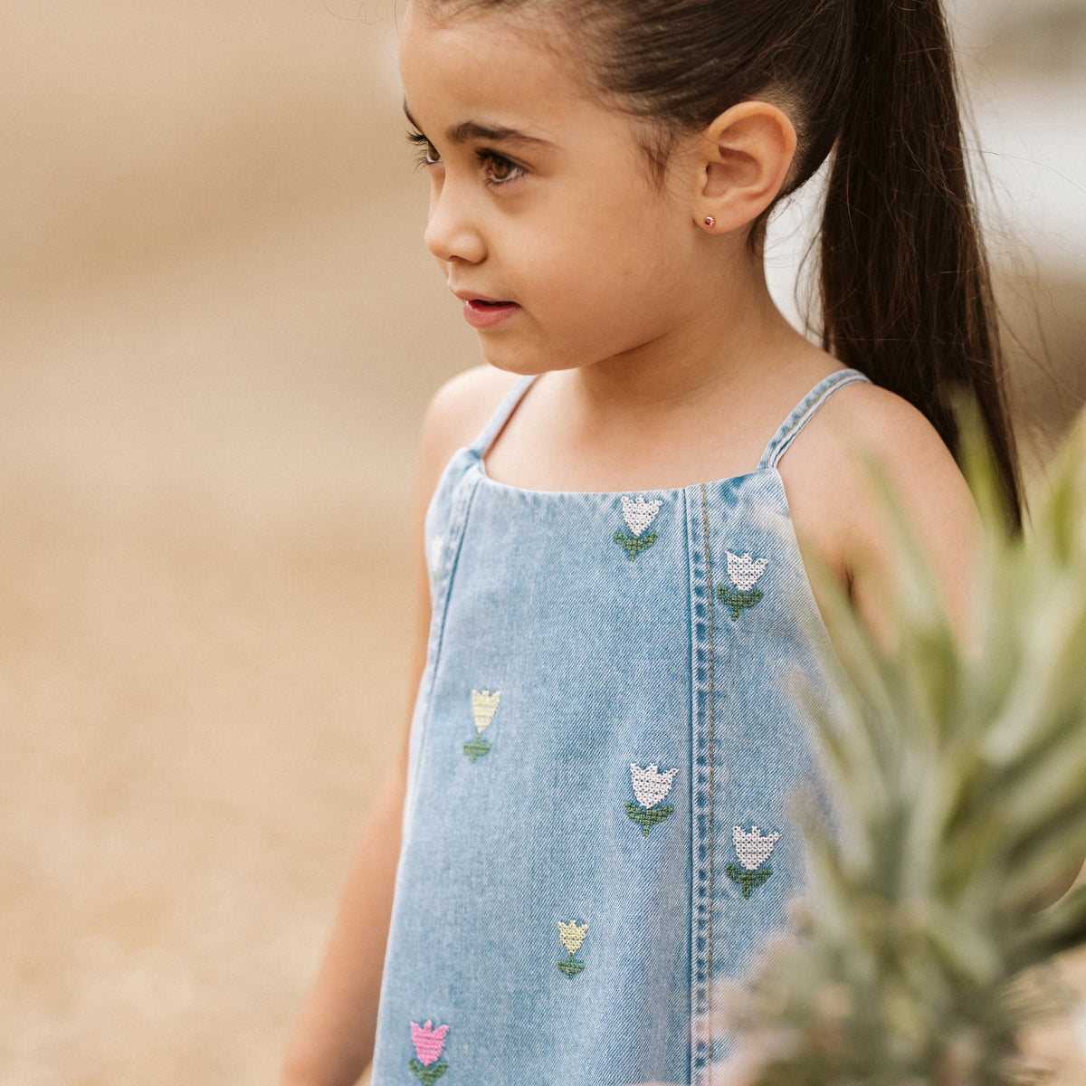 SUNDAE DENIM TULIP DRESS 3-7Y