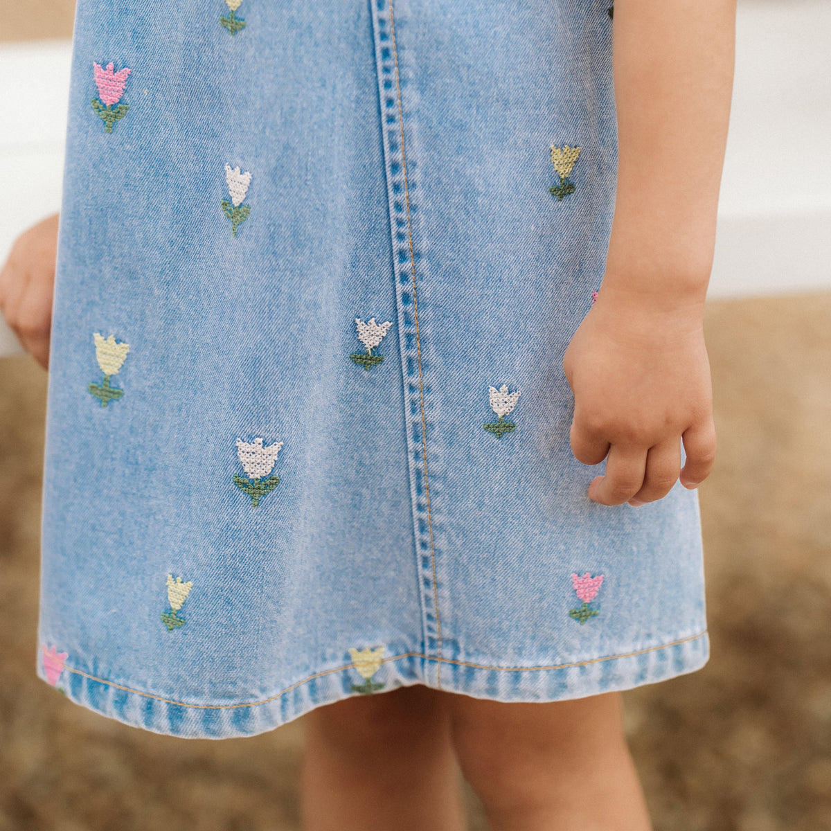 SUNDAE DENIM TULIP DRESS 3-7Y