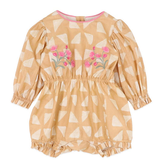 WINTER VACAY EMB. LS ROMPER