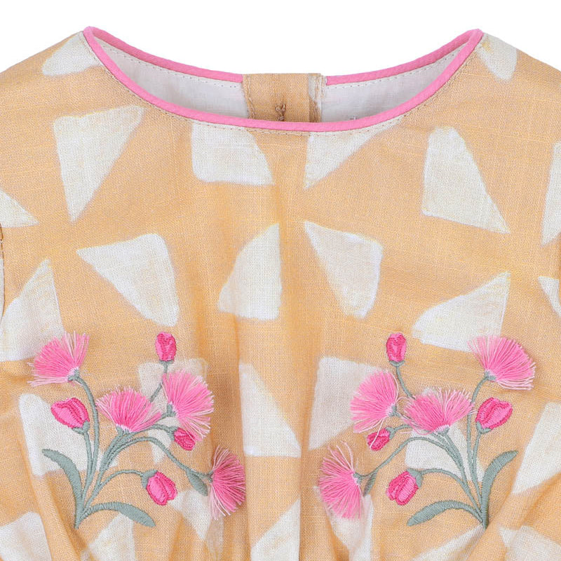 WINTER VACAY EMB. LS ROMPER