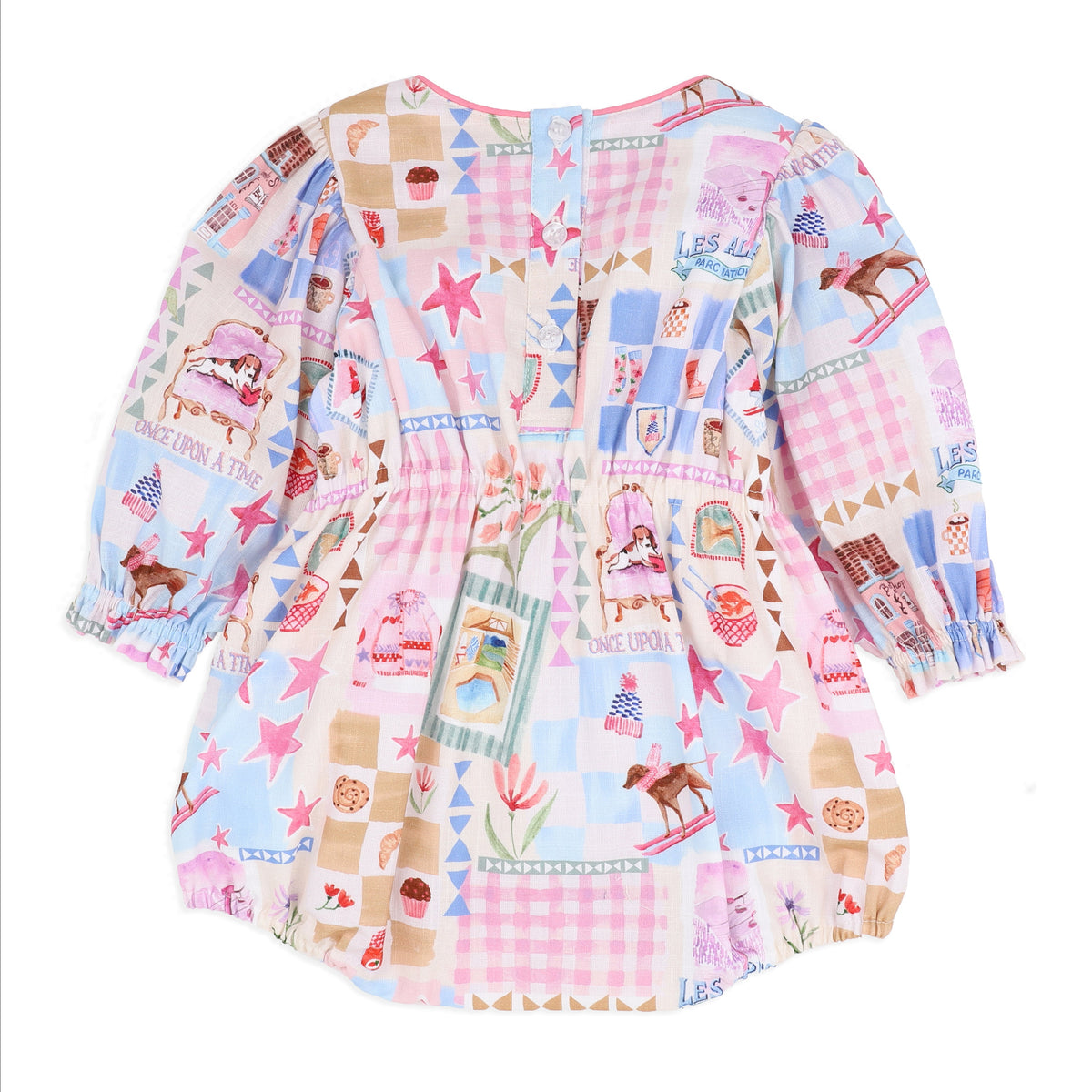 WINTER VACAY PRINT LS ROMPER