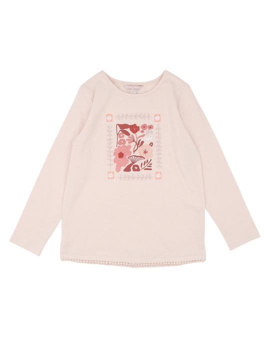 WILD GARDEN BOUCLE ORGANIC LS TEE | 3-7YRS