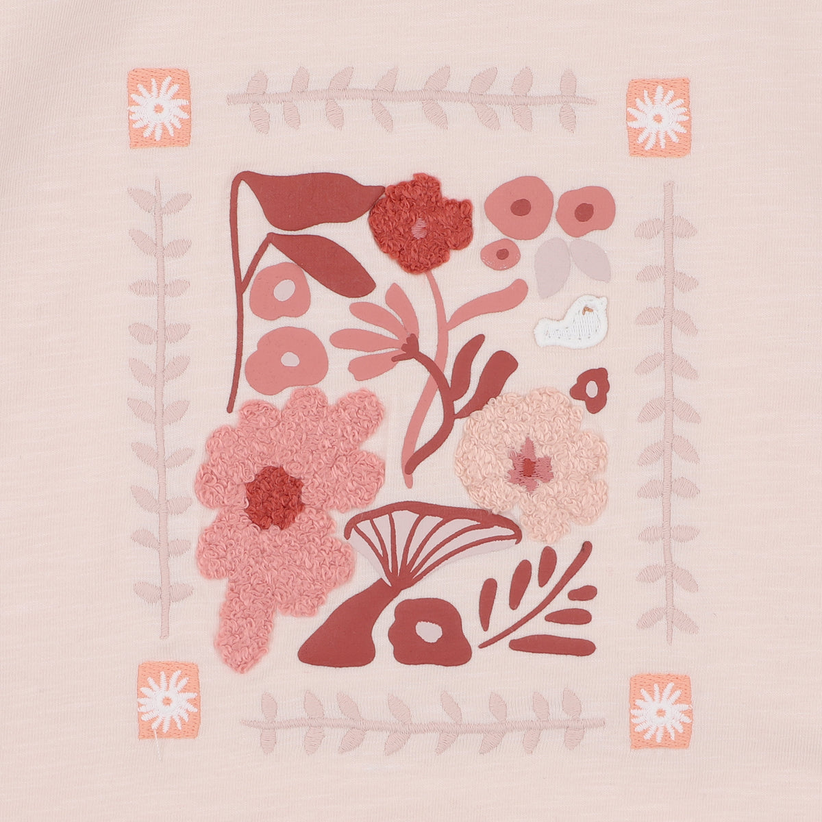 WILD GARDEN BOUCLE ORGANIC LS TEE | 3-7YRS