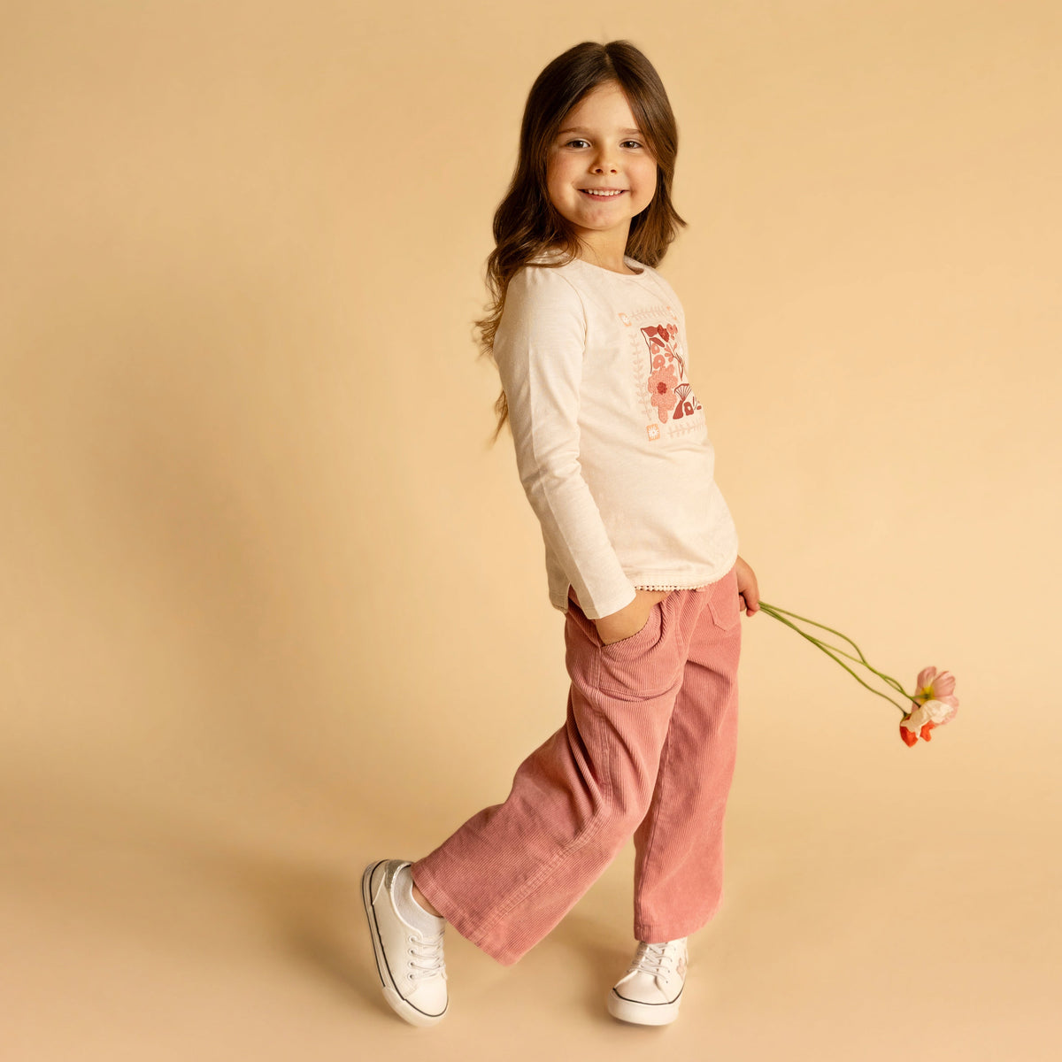 WILD GARDEN CORD PULL ON PANTS | 3-7 YRS