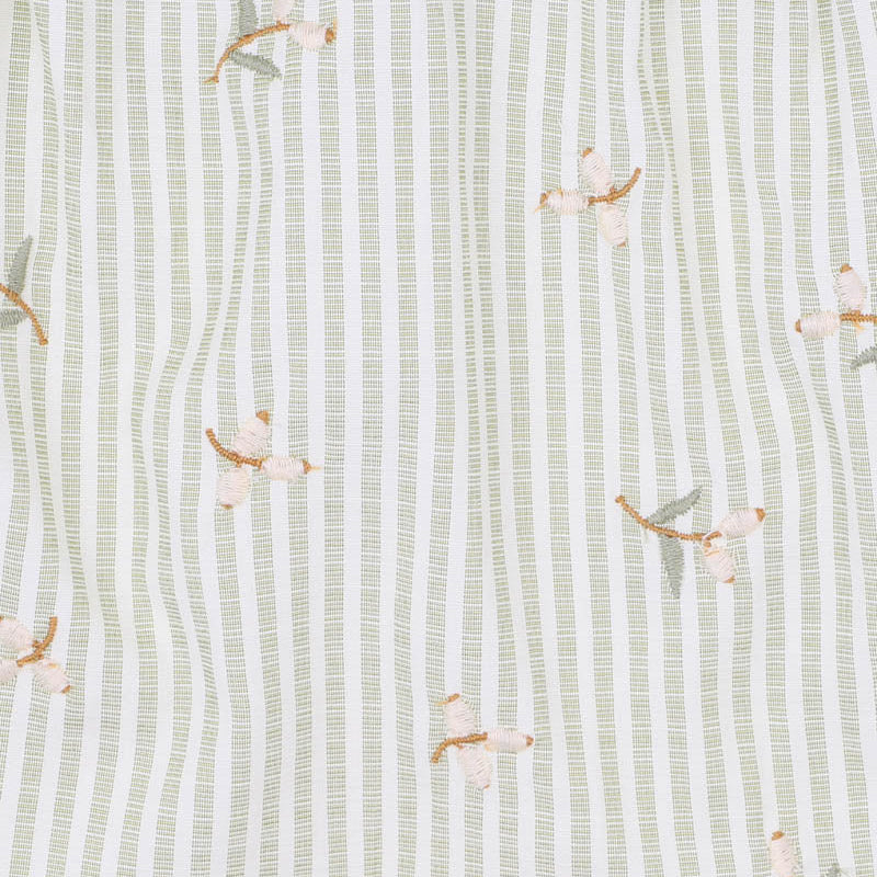 ORCHARD BLOOM EMB. STRIPE OVERLAY DRESS