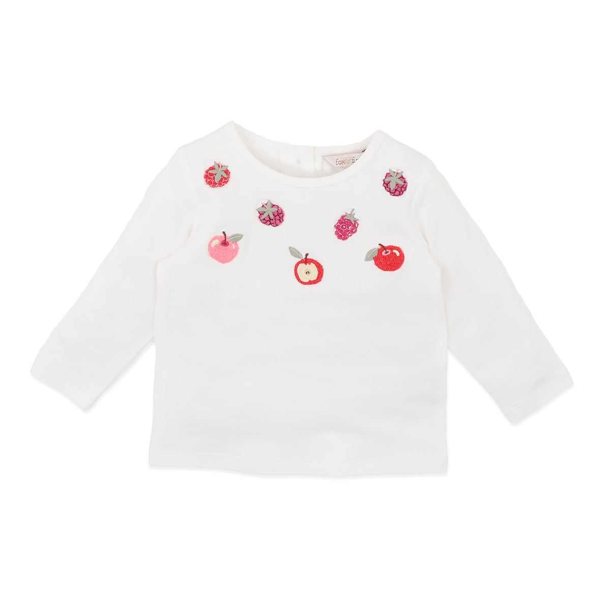 ORCHARD BLOOM EMB. FRUIT LS TEE | 3-7 YRS