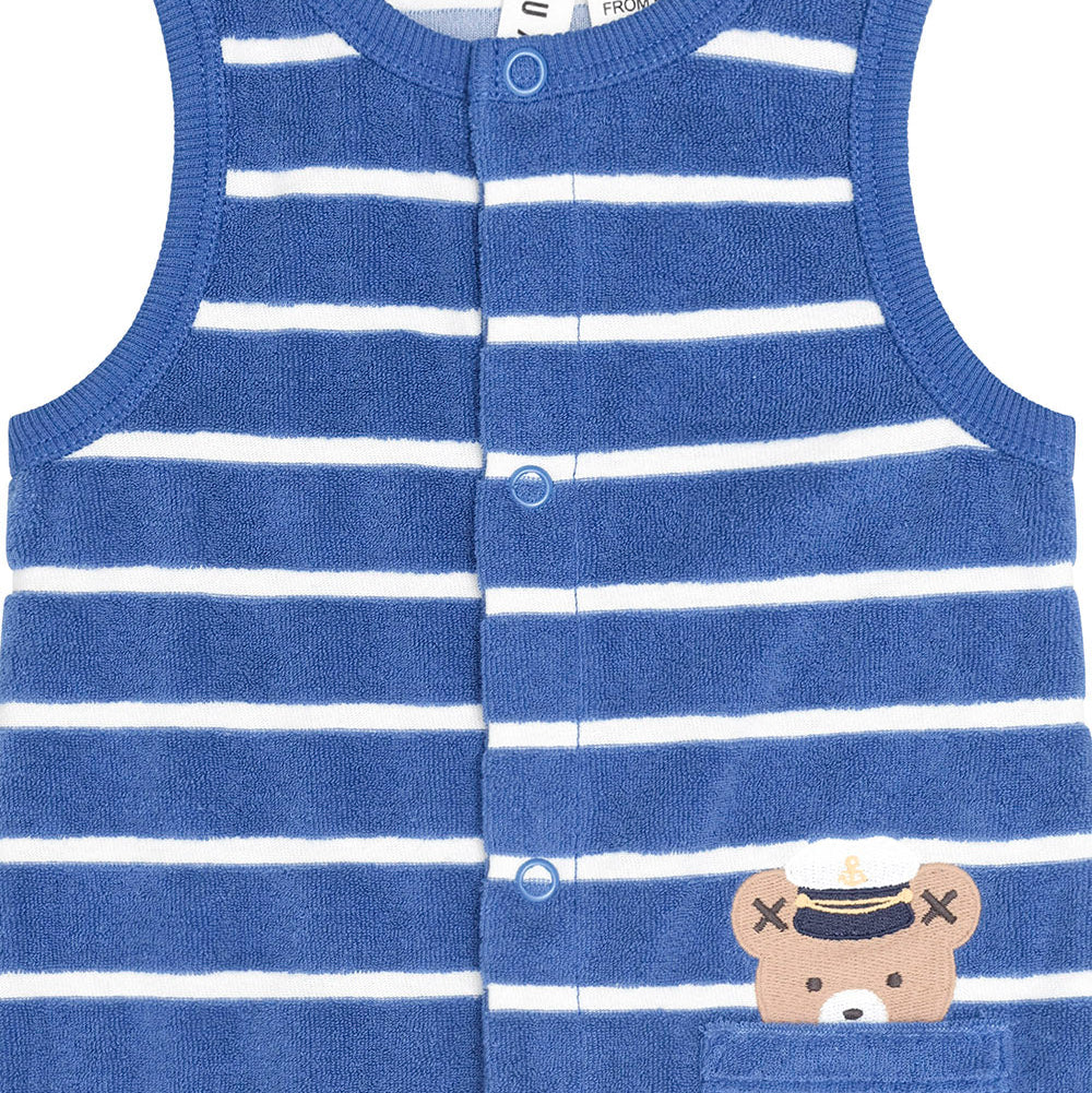 NAUTICAL PEEKABOO HUX TOWELLING ROMPER