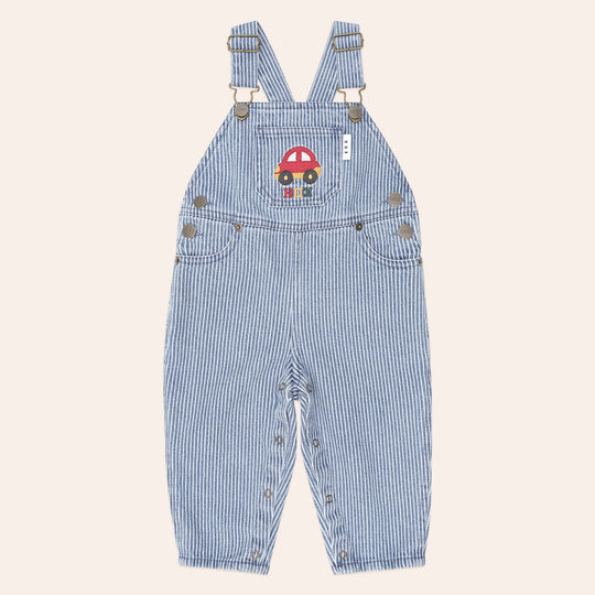 CAR DENIM STRIPE OVERALLS